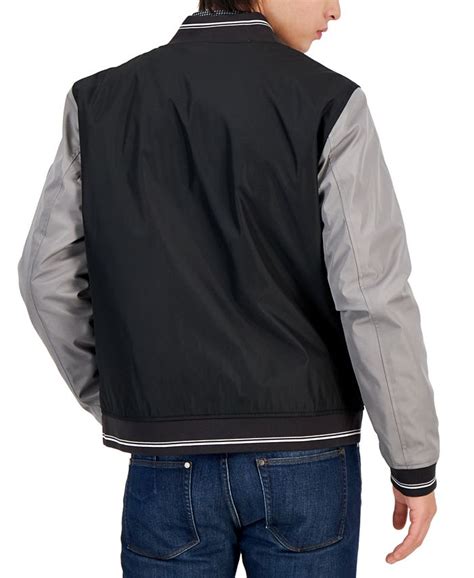 michael kors men's colorblocked baseball jacket|Color.